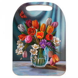 Доска разделочная деревянная "Натюрморт" 29х21х0,6см (Россия)