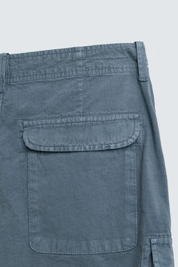 BERMUDA CARGO RELAXED FIT / Azul