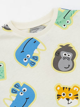 Bisiklet Yaka K?sa Kollu Bask?l? Erkek Bebek Ti??rt - Waikiki фото 3