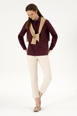 Kad_n Bordo Uzun Kollu G_mlek Sepette S_rpriz _ndirim - U.s. polo assn фото 4