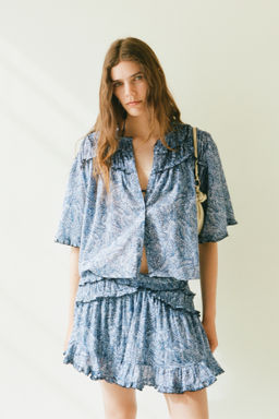 Blusa de algod?n con canes? de volantes - H&m фото 6