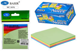 Цена за 2 шт. Блок самоклеящийся Basir 76*76мм 100л., 5 пастельных цветов (MC-3476)
