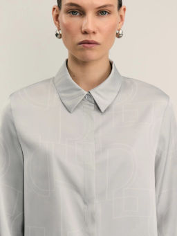 Атласная блузка с принтом / Zarina  фото 6