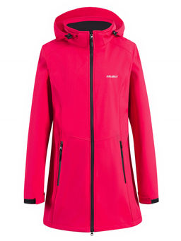 Парка спортивная женская с капюшоном softshell красного цвета 9568Kr - Mtforce фото 13