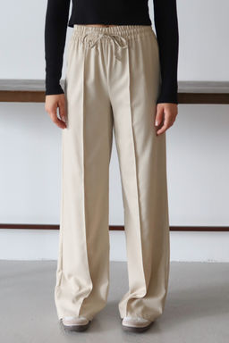 Camel Nervurlu Genis Paca Uzun Dokuma Pantolon TWOAW26PL00111 - Trendyolmilla фото 3