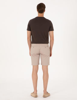 Bej Slim Fit Dokuma _ort