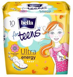 BELLA прокладки гигиен. FOR TEENS Ultra energy (10шт) супертонкие, ароматизированные