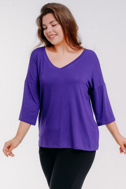 Футболка женская из вискозы Марина сочная ежевика