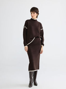 Yar?m Bal?k?? Yaka Kad?n Triko Kazak