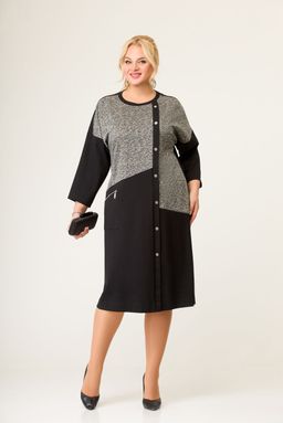 Блуза Swallow 803.2 черный+серебряный узор фото 809