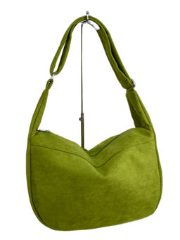 Женская сумка из искусственной замши, цвет светло зеленый