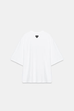 CAMISETA OVERSIZE TEXTO / Blanco