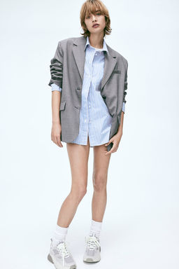 Camisa oversize de popelina - H&m фото 3