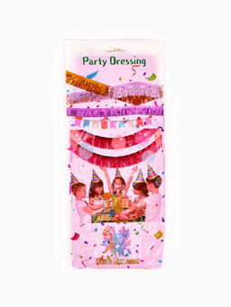 Цена за 2 шт. Гирлянда "Дождик" 3 метра с липким краем, цвет фуксия