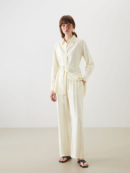 Beli Lastikli Kad?n Pileli Pantolon