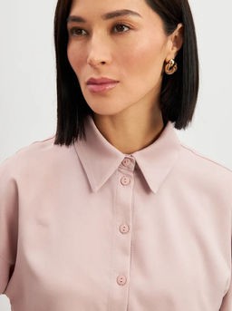 Блузка тонкая джинса OD-858-1 пудра OD-858-1 - Tantino фото 25