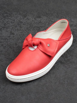 07-PDD69-5 RED Слипоны женские (натуральная кожа)