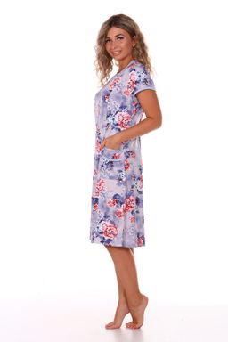 Х27 Халат женский Вера(серо-голубой) - Иванушка-трикотаж фото 6