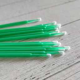 Kristaller Микробраши одноразовые для нанесения растворов / MA-101 Fine, зеленый, 100 шт  фото 2