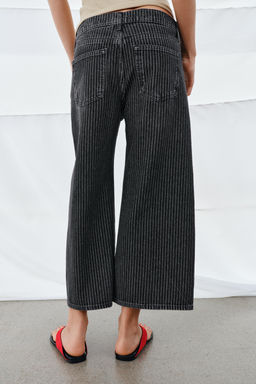 JEANS ZW COLLECTION CULOTTE TIRO MEDIO RAYAS / Negro - Zara фото 3