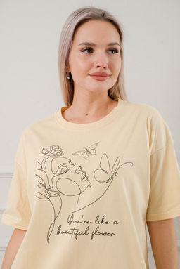 Пижама женская из кулирки Дива крем