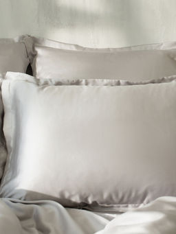 Наволочка SL Home Tencel, 50×70+3 см, тенсель, эвкалиптовое волокно 100%, светло-серая