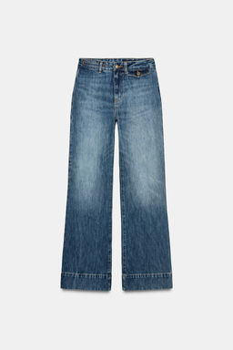 ZW COLLECTION FLARE HIGH-WAIST JEANS - Zara фото 7