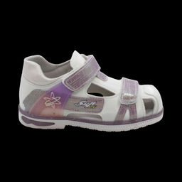 Сандалии В567-13 бело фиолетовые