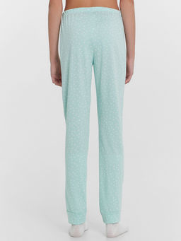 Комплект для девочек (джемпер, брюки) новогодний голубой с белыми снежинками - Mark formelle фото 5