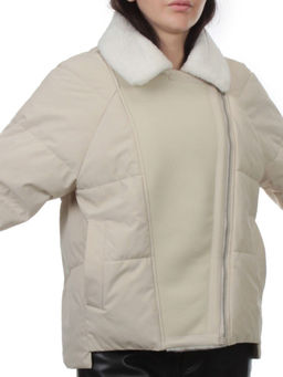 S24-163 BEIGE Куртка демисезонная женская (100 гр. холлофайбер) - Fashion фото 2