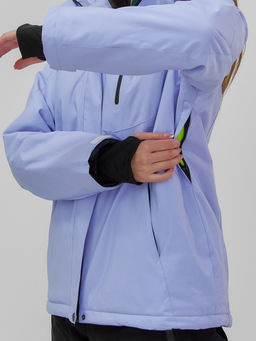 Горнолыжная куртка женская зимняя фиолетового цвета 7015_1F - Chunmai фото 4