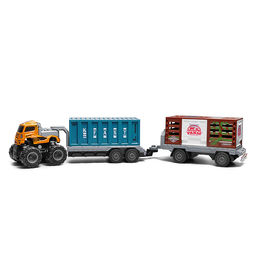 Машина "Двухзвенный прицеп" 1:43 в коробке