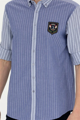 Мужская темно-синяя рубашка с длинным рукавом - U.s. polo assn фото 13