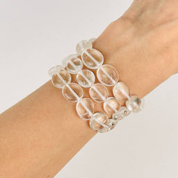 Бусины для украшений из Горного Хрусталя (галтовка) 40 см