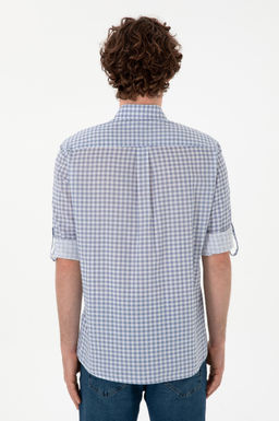 Erkek A__k Mavi Uzun Kollu G_mlek Sepette S_rpriz _ndirim - U.s. polo assn фото 5