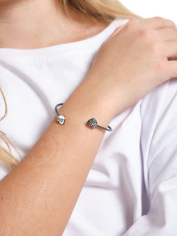 Браслетик Love PR3044 темн серебро