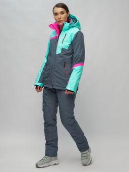 Горнолыжный костюм женский бирюзового цвета 02282Br - Chunmai фото 2