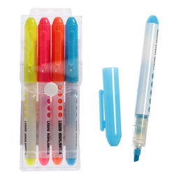 Набор маркеров-текстовыделителей, 4 цвета, 4 мм, с жидкими чернилами