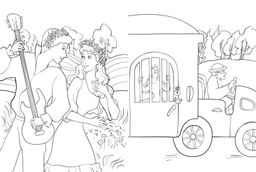 Бременские музыканты. Раскраска