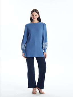 Bisiklet Yaka Desenli Kad?n Tunik