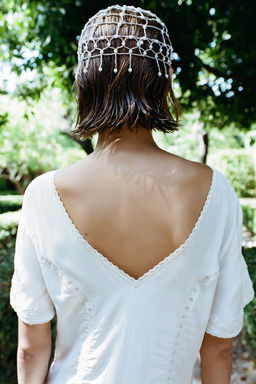 LONG EMBROIDERED DRESS - Zara фото 4