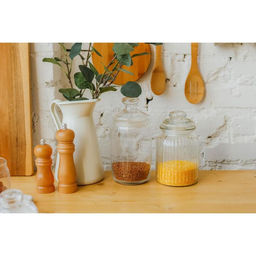 Банка для сыпучих продуктов «Лада», 900 мл, 11×18.5 см, стекло, прозрачная