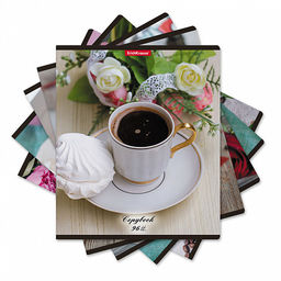 Цена за 5 шт. Тетрадь общая ученическая ErichKrause Coffee Break, 96 листов, клетка, матовая ламинация_MIX-PACK