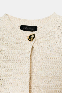 CHAQUETA PUNTO HILO METALIZADO / Crudo - Zara фото 9