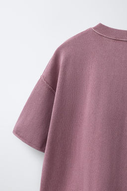 CAMISETA PUNTO EFECTO LAVADO / Rosa palo - Zara фото 4