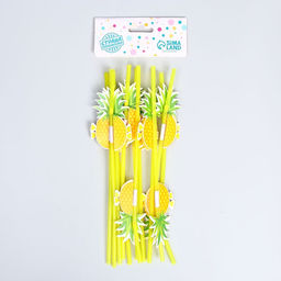 Трубочка для коктейля Ананас, набор 12 шт. - Страна карнавалия фото 3