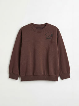 Snoopy Bask?l? Erkek ?ocuk Kal?n Sweatshirt ve E?ofman Alt?