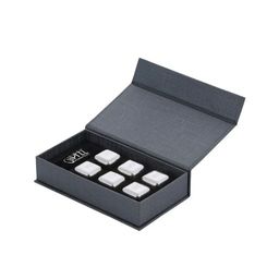 51008 GIPFEL Набор из 6 стальных кубиков 26x26х26мм для охлаждения напитков в вельветовом чехлом. Материал: нерж.сталь 18/10  фото 3