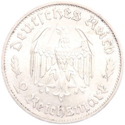 2 рейхсмарки 1934 года F Германия 175 лет со дня рождения Фридриха Шиллера