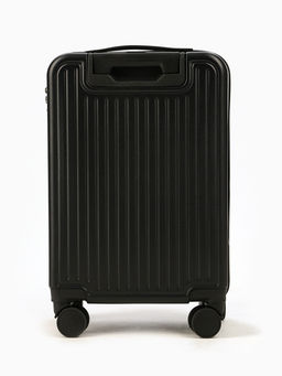 Чемодан на колёсах маленький 44 л (S), на молнии, кодовый замок, 4 колеса, чёрный